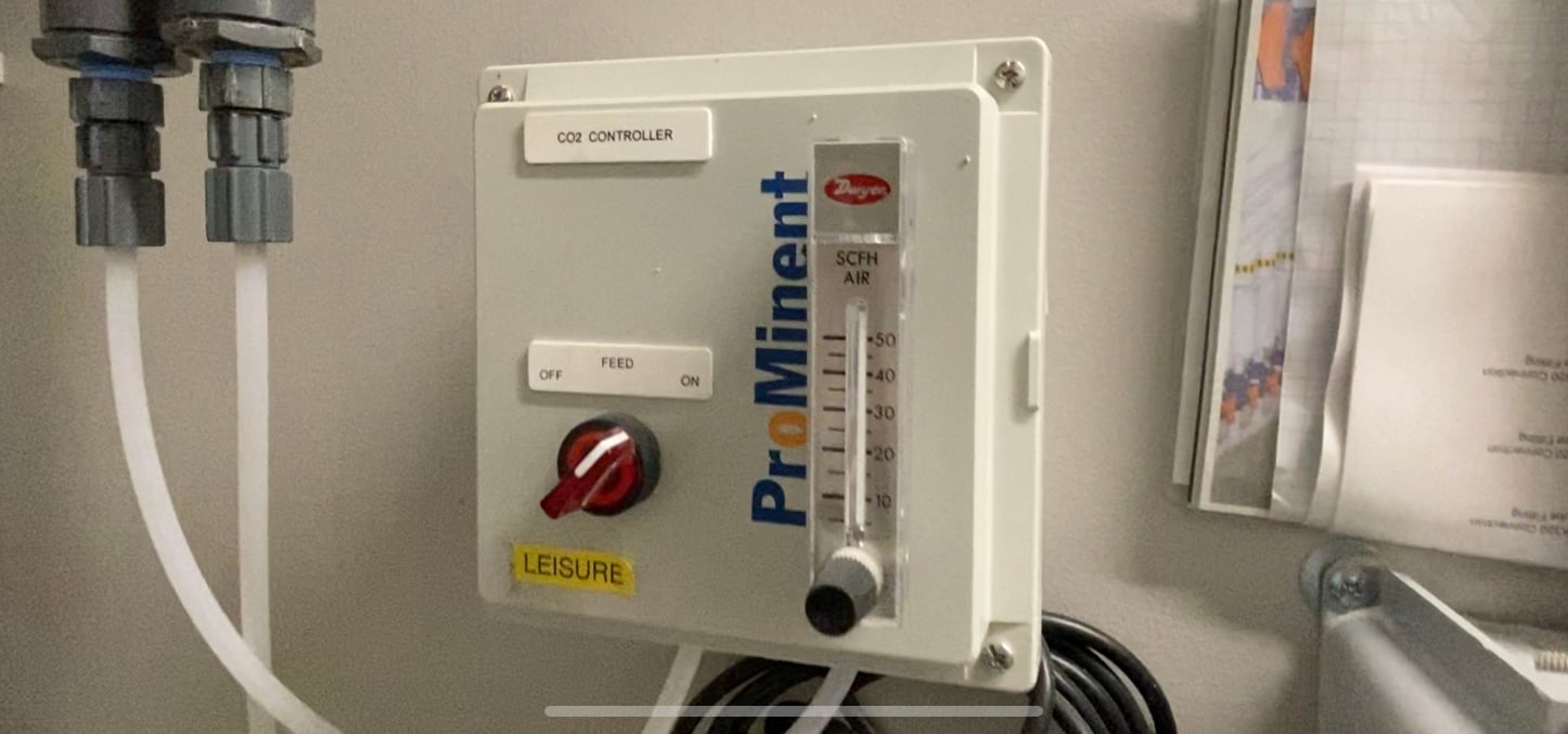 CO2 injection controller, prominent, commercial pool, CO2