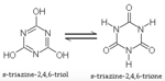 Estructuras de CYA, molécula de CYA, ácido cianúrico, estabilizador de cloro