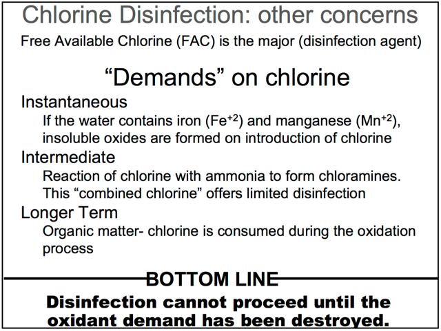 Chlorine Disinfection, urine in pools