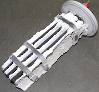 calcium hardness on salt cell, scale formation