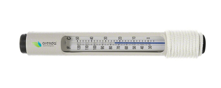 pentair water thermometer with Orenda logo on it