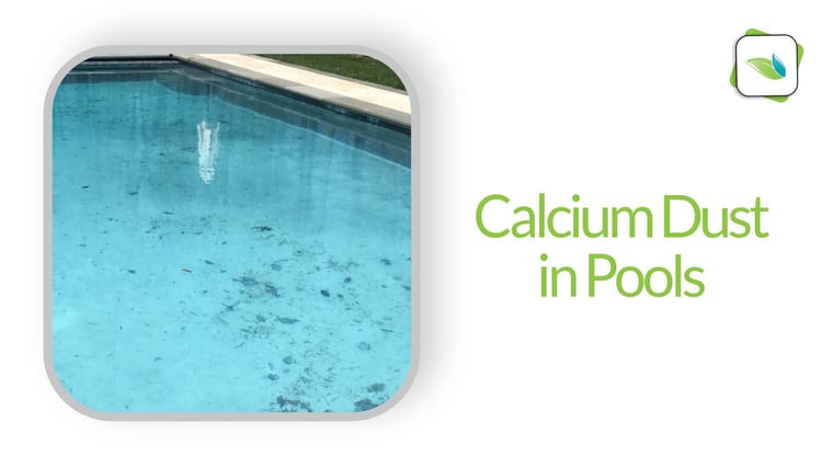 white dust in pool, calcium carbonate, calcium dust in pool, plaster dust