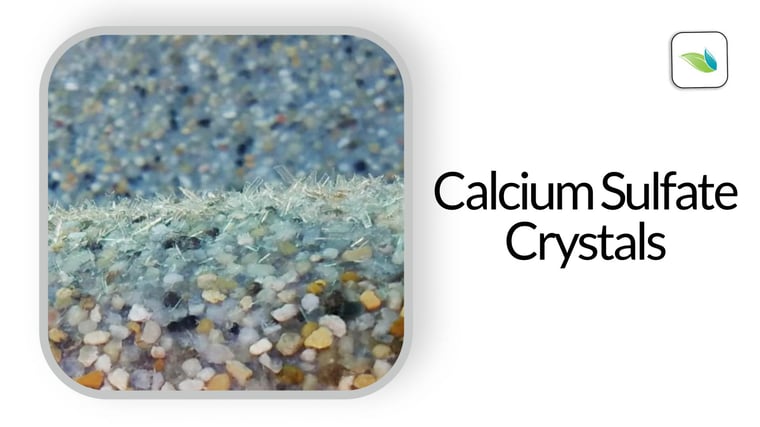 calcium sulfate scale in swimming pool, calcium sulfate crystals in pool