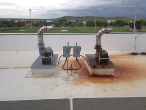 chloramine damage, natatorium exhaust fan, pool pump room exhaust fan, chloramine corrosion