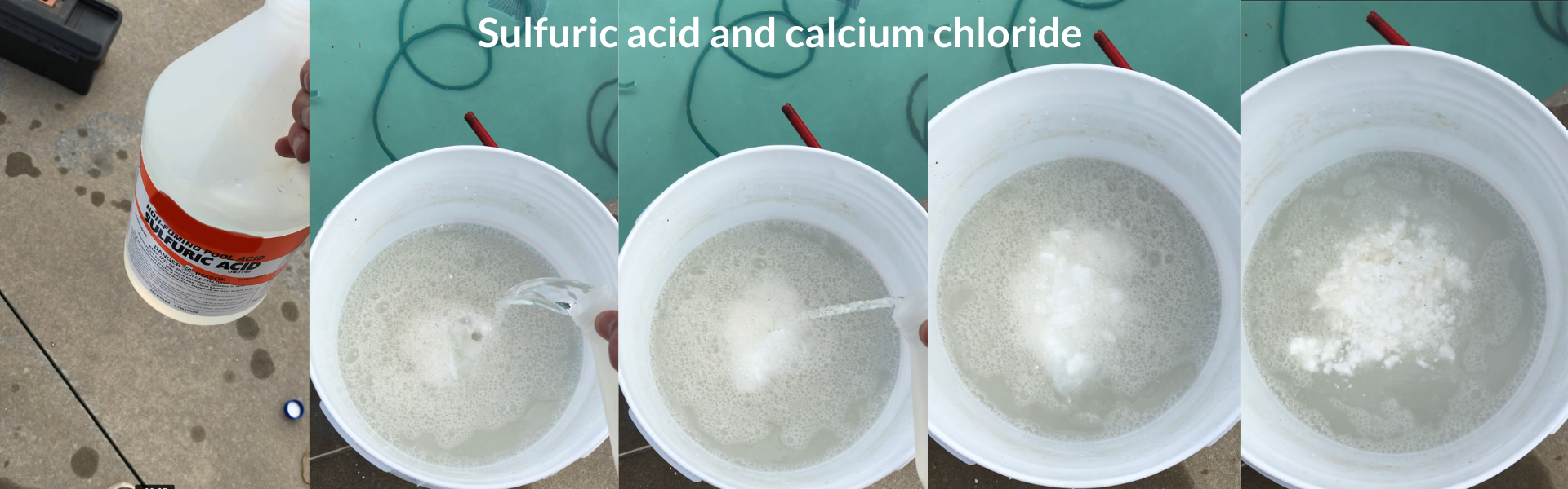 Sulfuric acid and calcium chloride