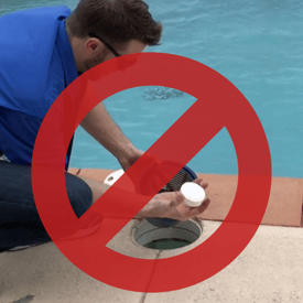 no trichlor in skimmer, chlorine puck, chlorine in skimmer