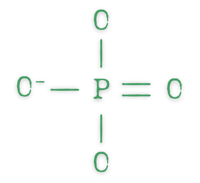 orthophosphate molecule structure, single PO4 unit