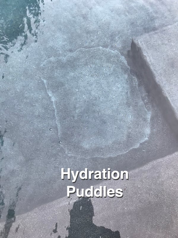 puddle hydration on plaster