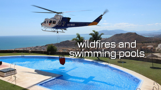 wildfires and swimming pools